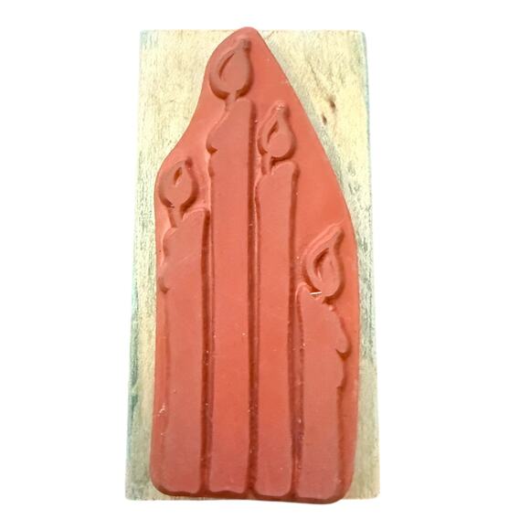 All Night Media 4 Celebration Birthday Burning Candles 550G39 Rubber Stamp - Picture 2 of 3